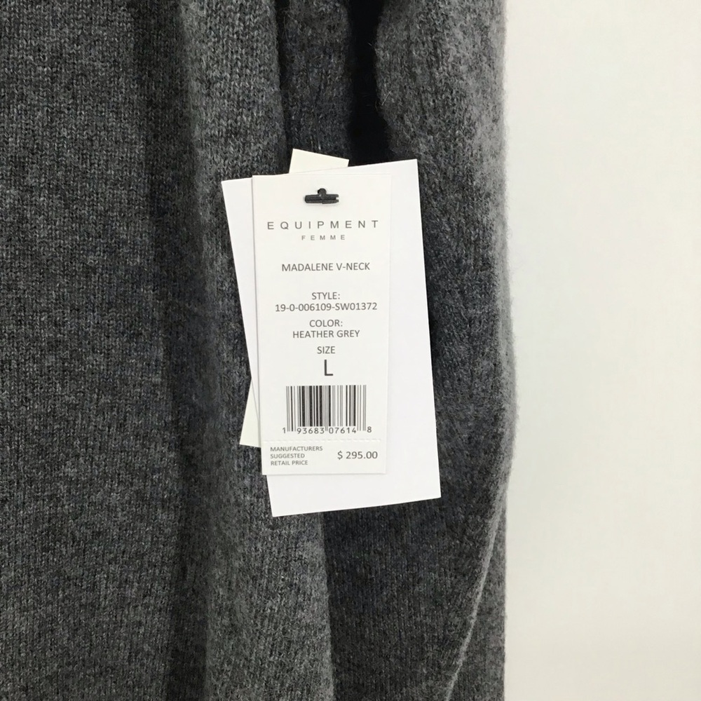 Equipment NWT Women’s Madalene 100 % Cashmere Luxury Pull-Over Sweater Size L - Picture 7 of 11